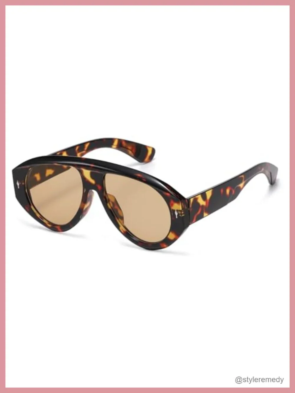 Oversized Retro Aviator Sunglasses UV400 Protection for Women Men